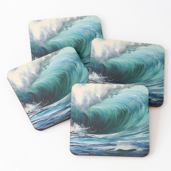 Artikelvorschau, Waves Watercolor entworfen und verkauft von tropicaltee.
