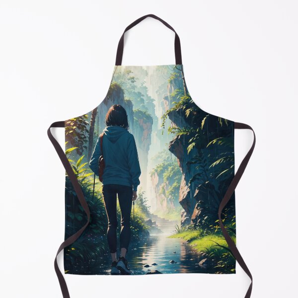Item preview, Exploring Nature: Beautiful Girl in Hoodie and Pants on a Trail Surrounded by Trees and a River designed and sold by Lordyami86.