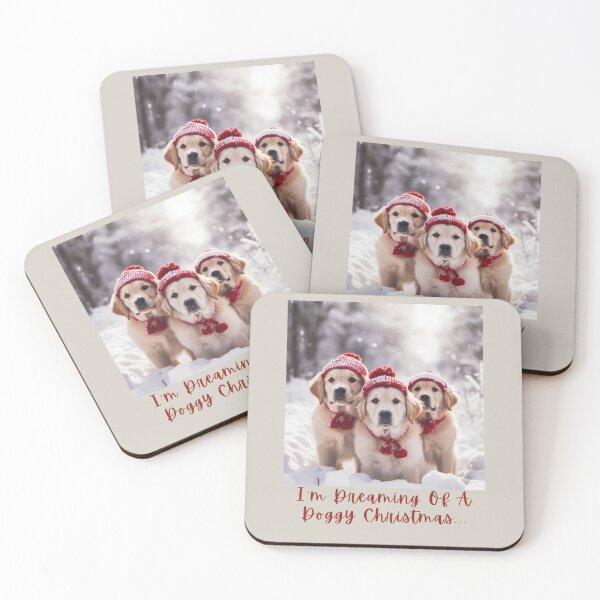 Item preview, I'm Dreaming of a Doggy Christmas - 3 dogs in snow designed and sold by HippyGold.