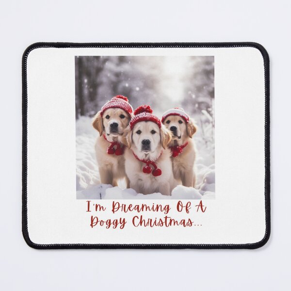 Item preview, I'm Dreaming of a Doggy Christmas - 3 dogs in snow designed and sold by HippyGold.