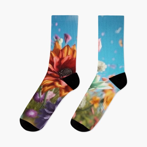 Item preview, Beautiful spring or summer flowers flying in the air, against teal background. View from below. Creative spring or summer floral layout. Minimal birthday, valentines or wedding concept. designed and sold by anytka.