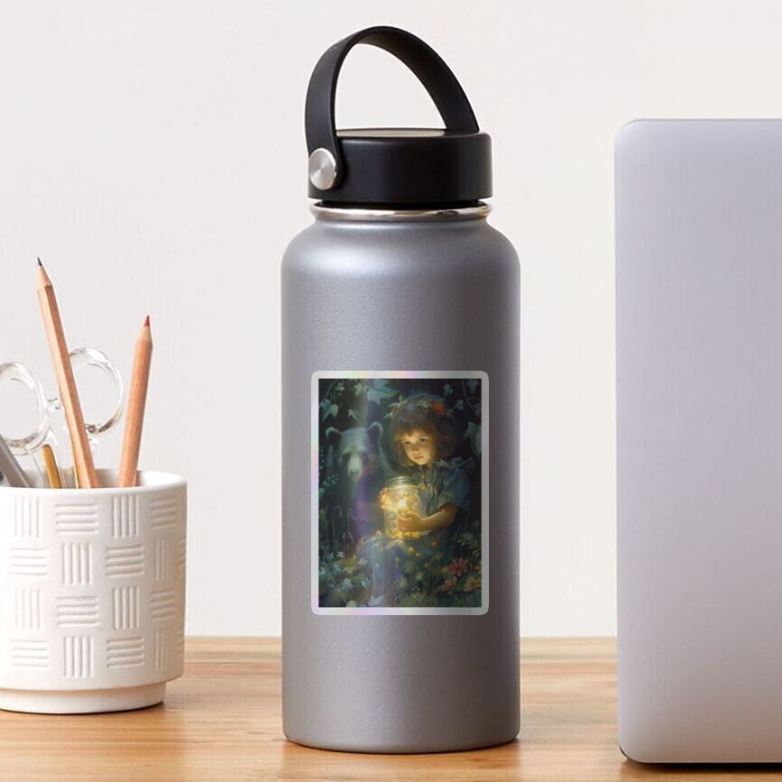 Item preview, Holographic Sticker designed and sold by phatpuppyart.