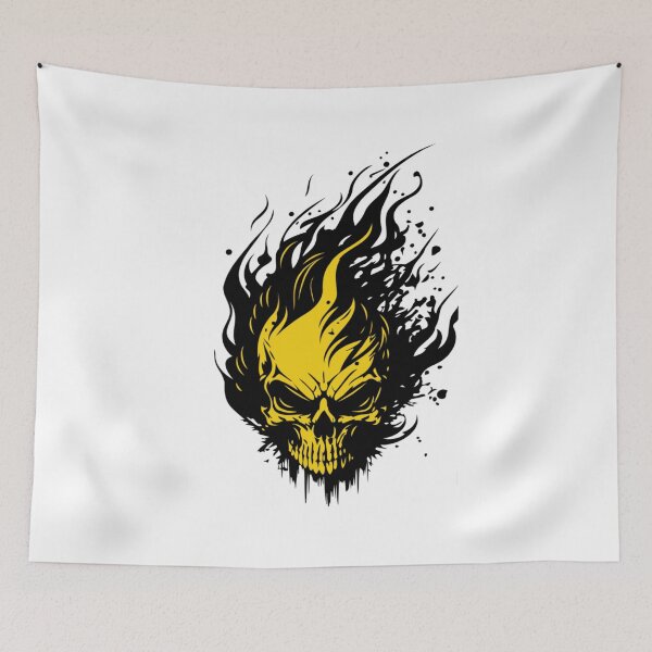 Item preview, yellow skull designed and sold by stickersrafisa.