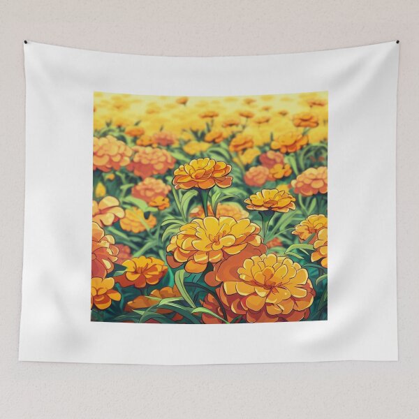 Item preview, cempasuchil flower field designed and sold by miguel-ozz.