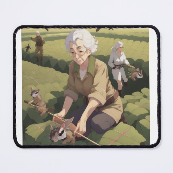 Item preview, An elderly woman taking care of an army of flying squirrels while shooting crops from helicopters on warm sunny days designed and sold by ac-virtualshop.