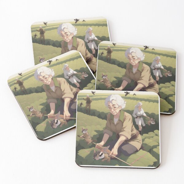 Item preview, An elderly woman taking care of an army of flying squirrels while shooting crops from helicopters on warm sunny days designed and sold by ac-virtualshop.
