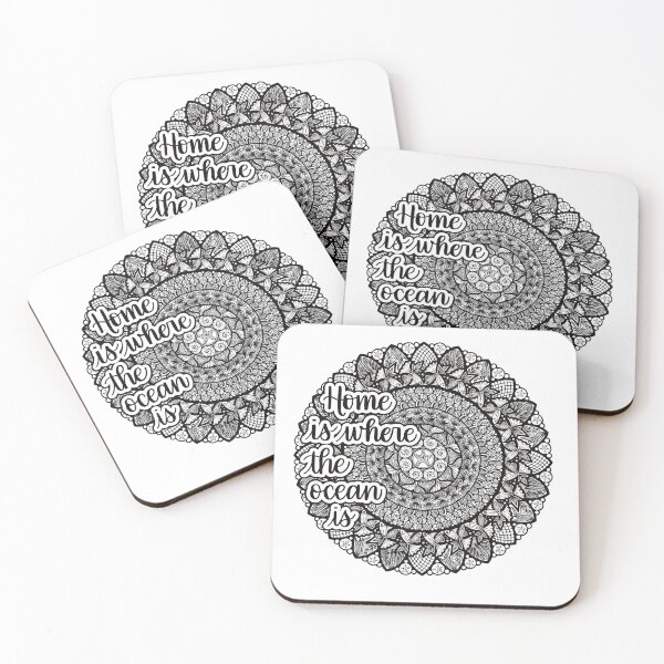 Item preview, Black Mandala with Ocean Quote designed and sold by Creatively Cristin.