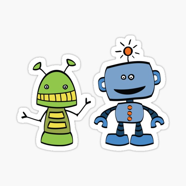 robot friends Sticker