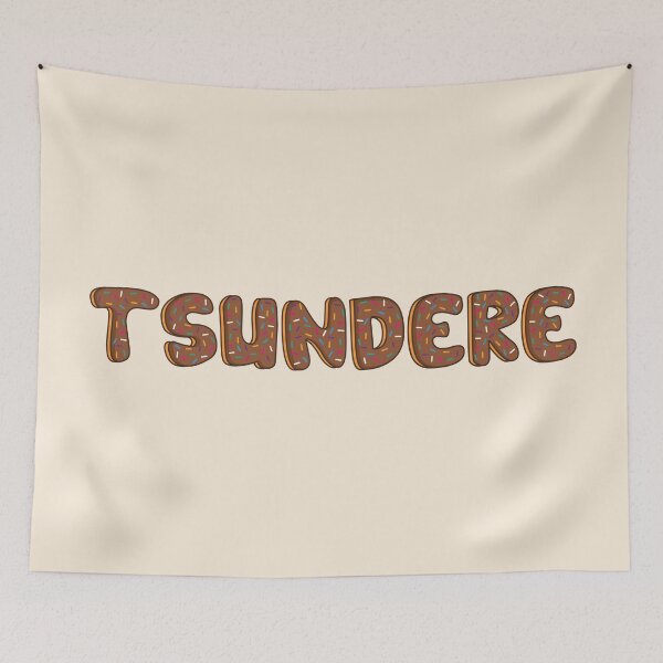 Item preview, Tsundere Word Shaped Like Chocolate Donuts  designed and sold by ITCHAWAWAA.