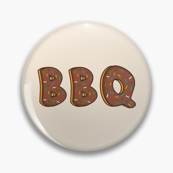 Item preview, BBQ Word Shaped Like Chocolate Donuts designed and sold by ITCHAWAWAA.