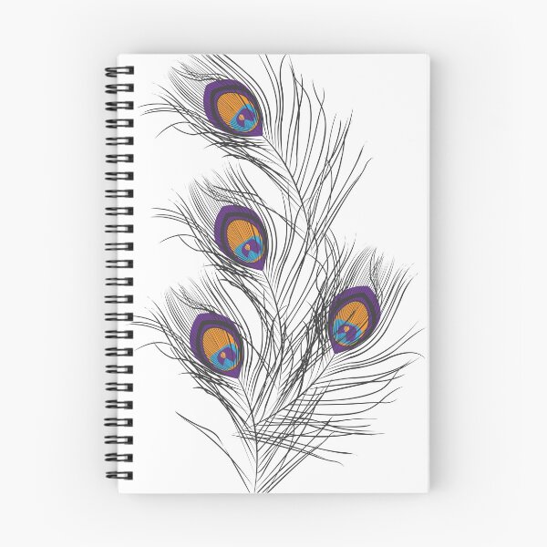 Item preview, Purple, Orange and Blue Peacock Feathers designed and sold by JenisAttic1.