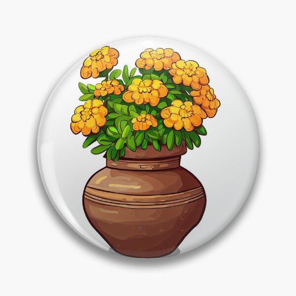 Item preview, vase with cempasuchil designed and sold by miguel-ozz.