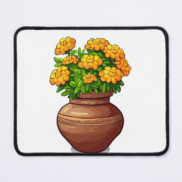 Item preview, vase with cempasuchil designed and sold by miguel-ozz.