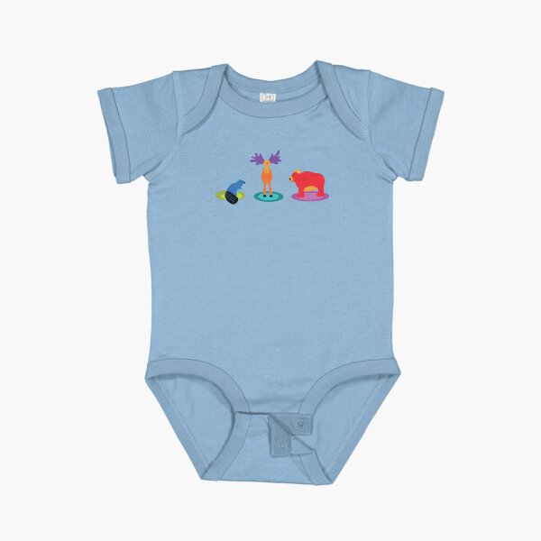 canadian animals Short Sleeve Baby One-Piece