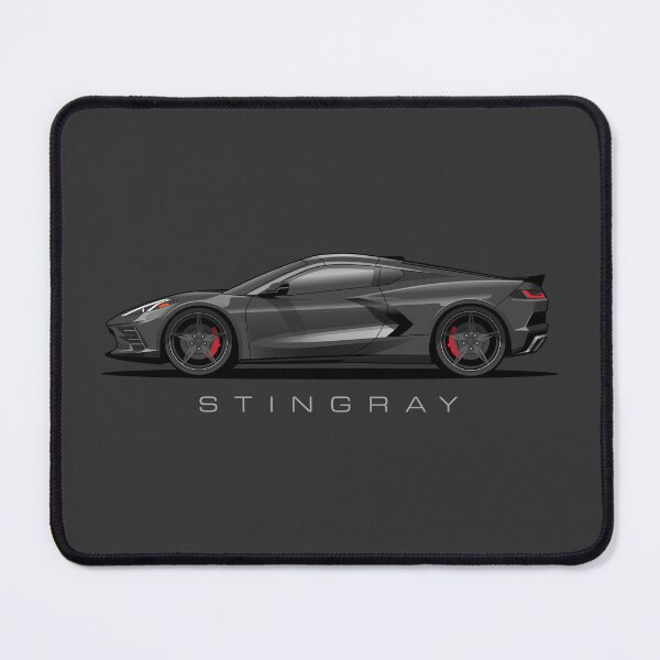Aperçu de l'œuvre Chevy Corvette C8 Noir Illustration créée et vendue par blackdogshop.