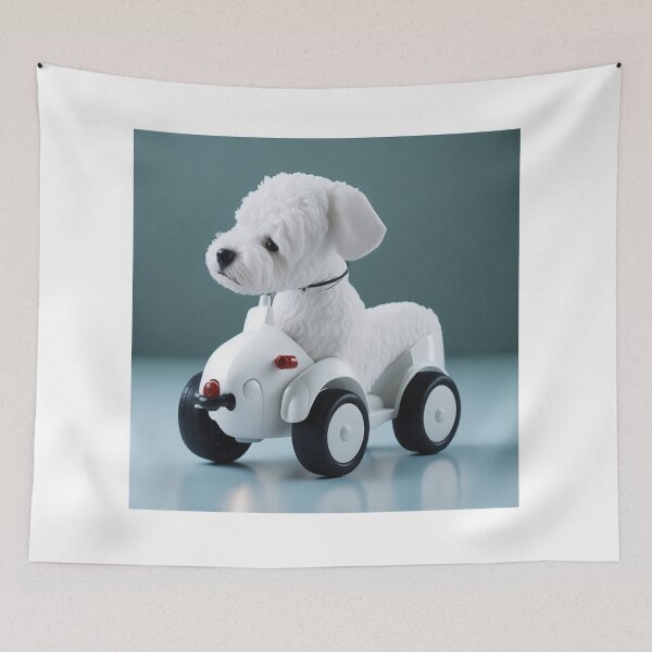 Item preview, dog on toy designed and sold by meskteka.