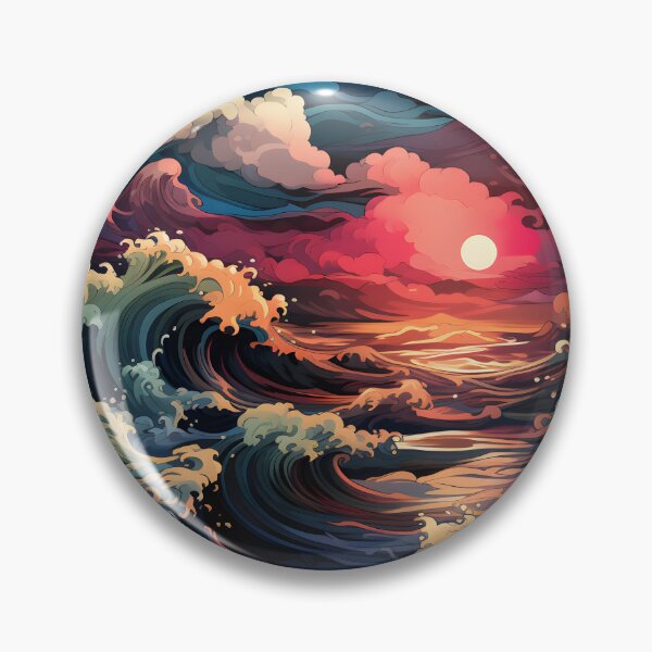 Item preview, Stormy sea at sunset designed and sold by enipra.