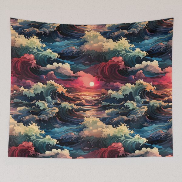 Item preview, Stormy sea at sunset designed and sold by enipra.