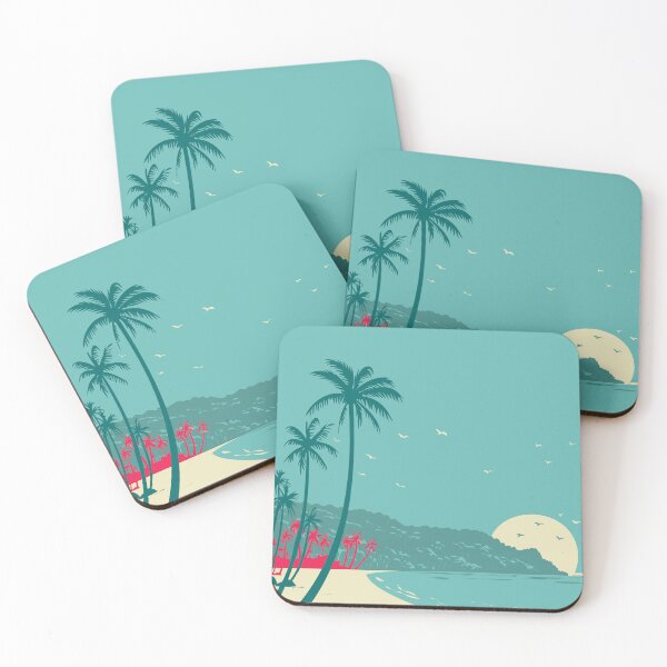 Item preview, Long Beach Phu Quoc Island During Sunrise in Kien Giang Province Vietnam WPA Art Deco Poster  designed and sold by retrovectors.
