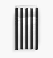 Schwarze weiße gestreifte Tagesdecke Bettbezug