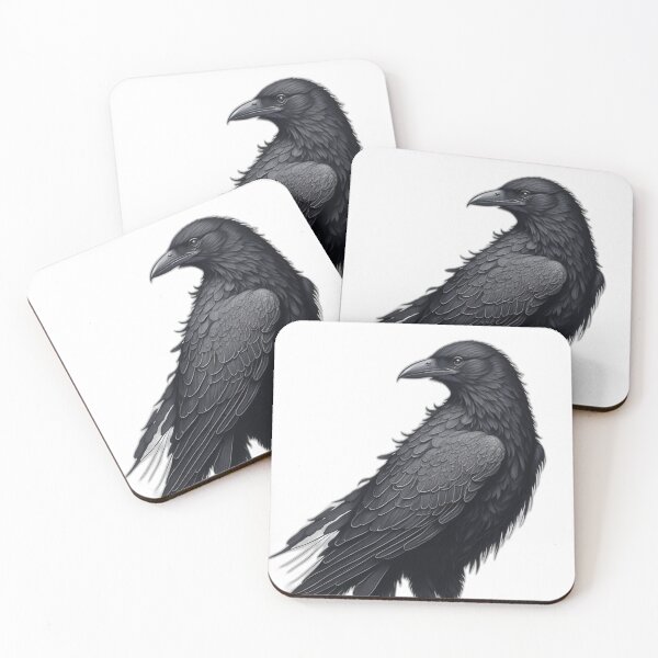 Item preview, Elegant Raven Profile designed and sold by PrintifyWorld.