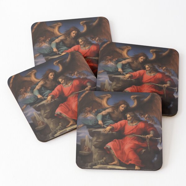 Item preview, Jesus Being Tempted by the devil designed and sold by HeavenGalleria.
