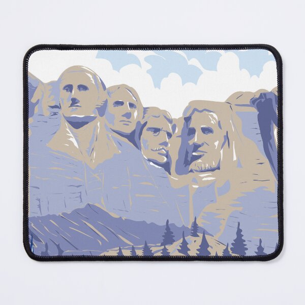 Item preview, Mount Rushmore National Memorial Shrine of Democracy South Dakota USA WPA Art Poster  designed and sold by patrimonio.