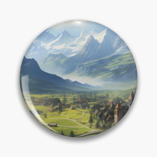 Item preview, Impressionist painting charming swiss village  designed and sold by tropicaltee.