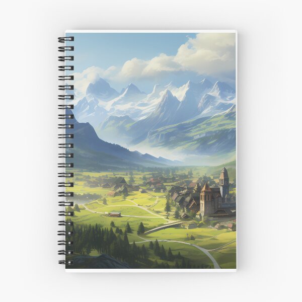Item preview, Impressionist painting charming swiss village  designed and sold by tropicaltee.