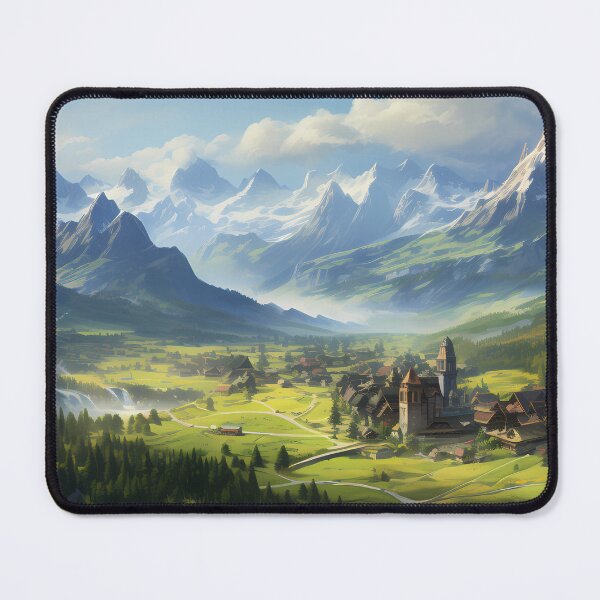 Item preview, Impressionist painting charming swiss village  designed and sold by tropicaltee.