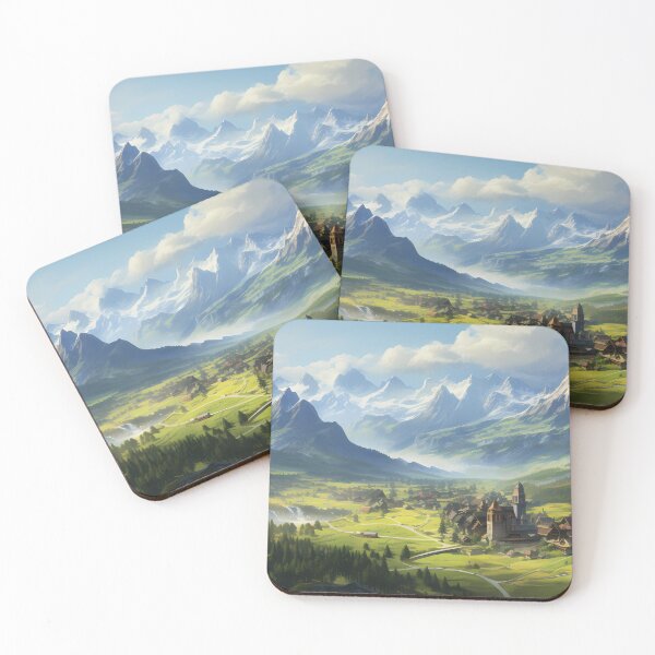 Item preview, Impressionist painting charming swiss village  designed and sold by tropicaltee.