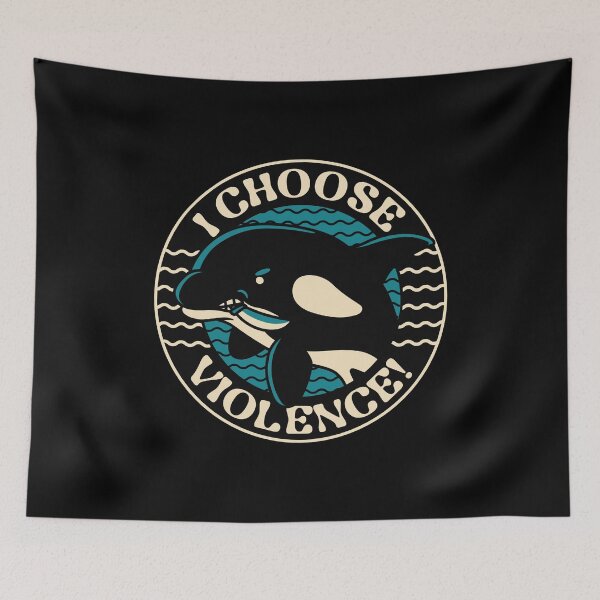 Item preview, Orca I Choose Violence Seal by Tobe Fonseca designed and sold by Tobe Fonseca®.