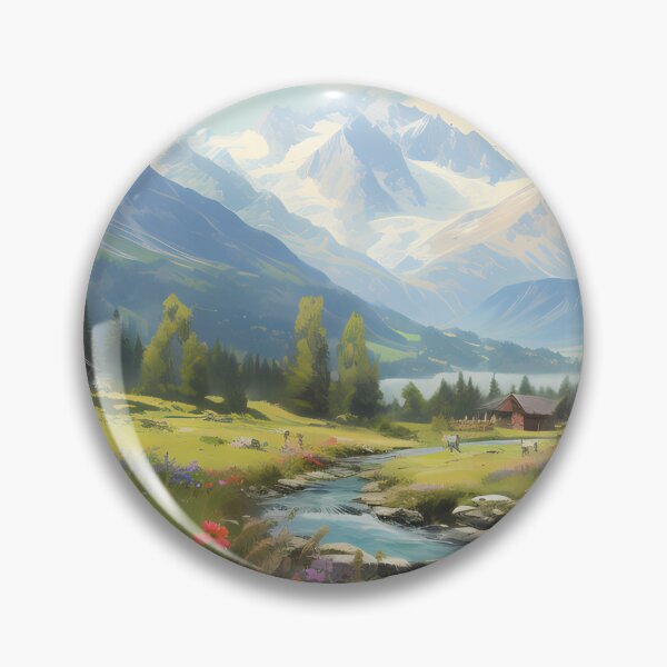 Item preview, Impressionist painting charming swiss village designed and sold by tropicaltee.