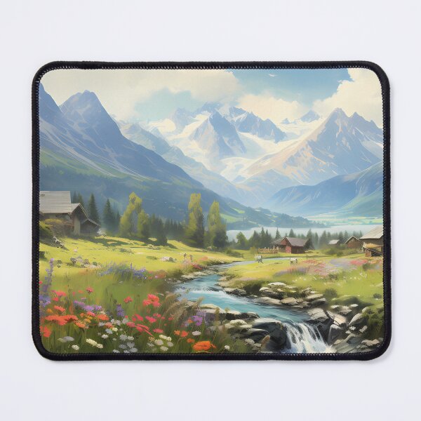 Item preview, Impressionist painting charming swiss village designed and sold by tropicaltee.