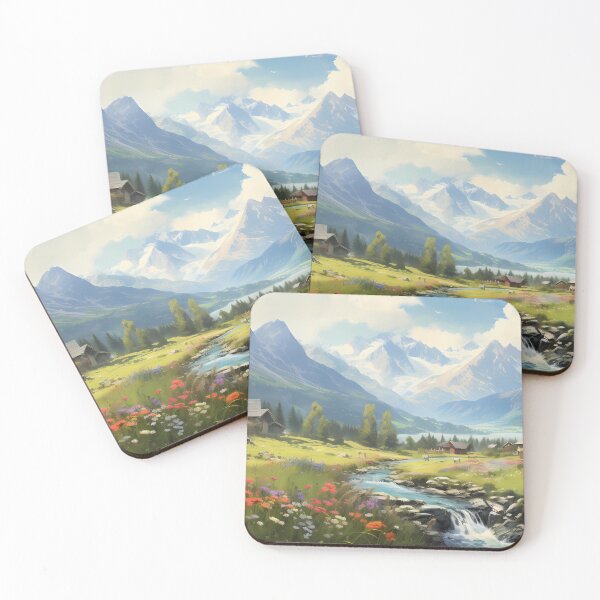 Item preview, Impressionist painting charming swiss village designed and sold by tropicaltee.