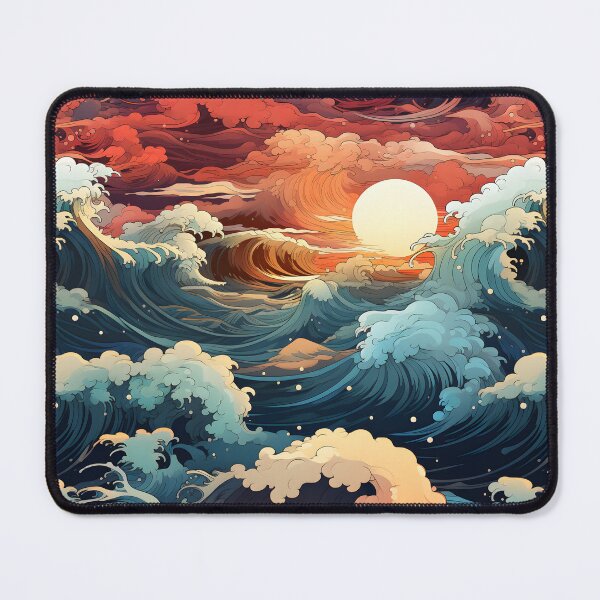 Item preview, Stormy sea at sunset designed and sold by enipra.