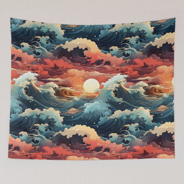 Item preview, Stormy sea at sunset designed and sold by enipra.