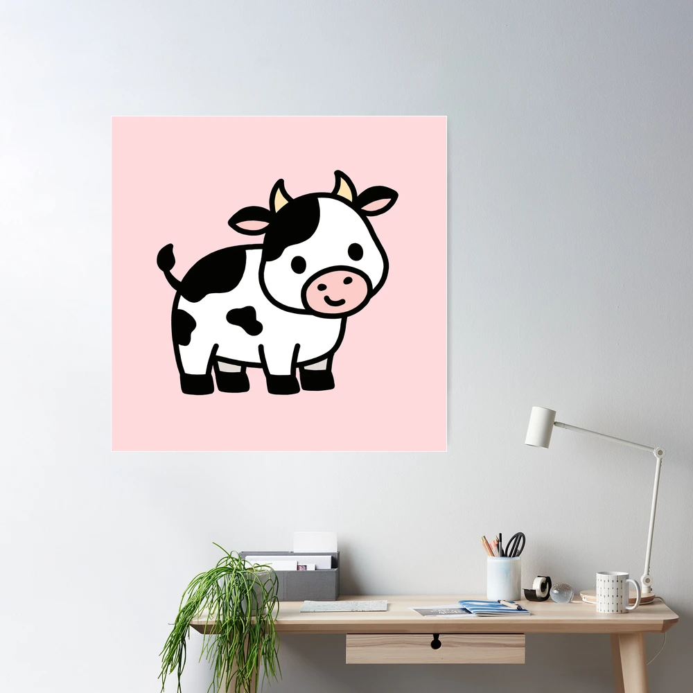 Cute Pink Cow Print Wrapping Paper by Aesthetic Wall Decor by SB