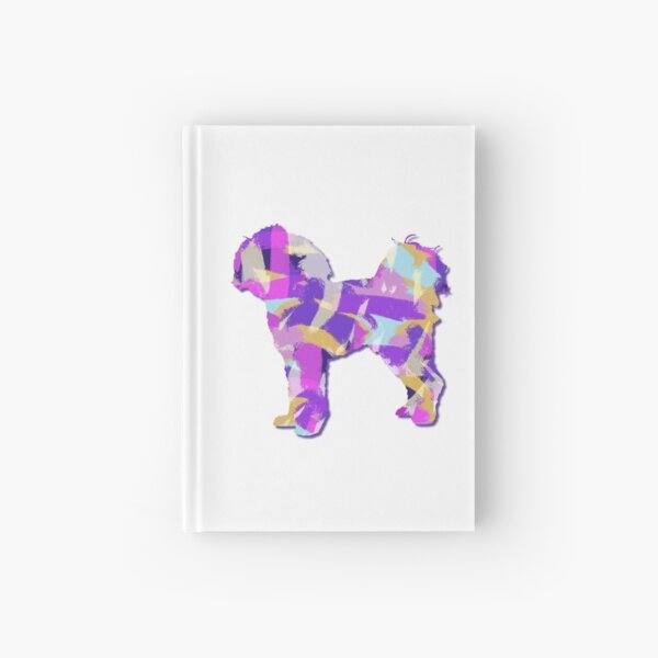 Item preview, Cavapoo Dog Silhouette Purple Pink Yellow Blue Design designed and sold by AMSonArt.