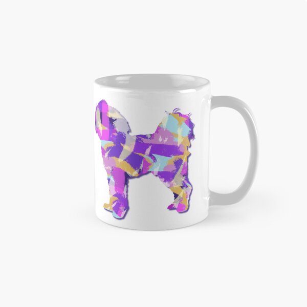 Item preview, Cavapoo Dog Silhouette Purple Pink Yellow Blue Design designed and sold by AMSonArt.