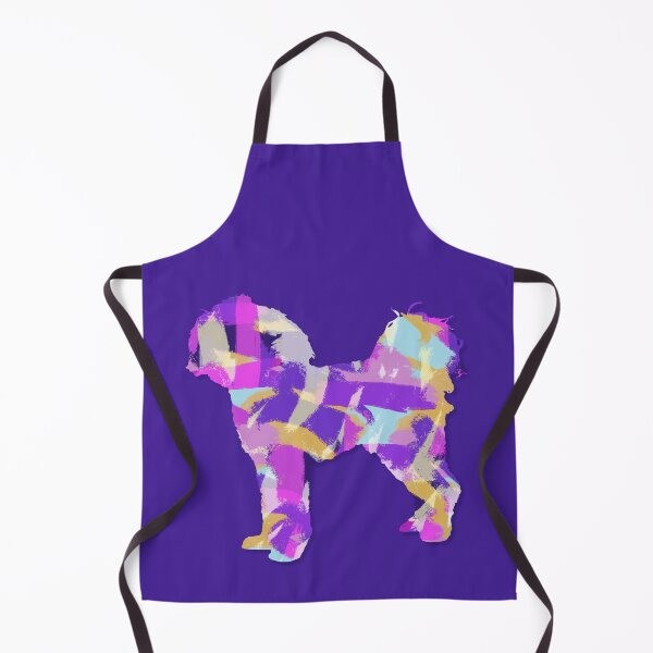 Item preview, Cavapoo Dog Silhouette Purple Pink Yellow Blue Design designed and sold by AMSonArt.