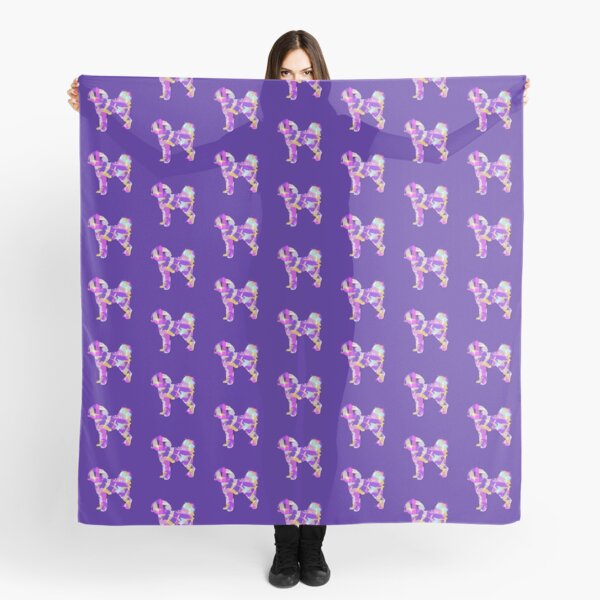 Item preview, Cavapoo Dog Silhouette Purple Pink Yellow Blue Design designed and sold by AMSonArt.
