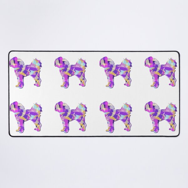 Item preview, Cavapoo Dog Silhouette Purple Pink Yellow Blue Design designed and sold by AMSonArt.