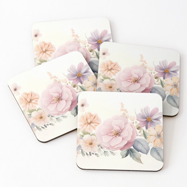 Item preview, Minimalism pastel flowers in the garden designed and sold by tropicaltee.