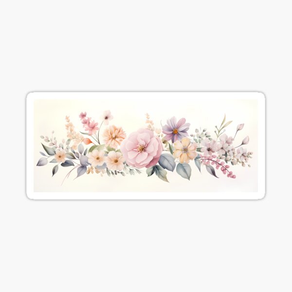Item preview, Minimalism pastel flowers in the garden designed and sold by tropicaltee.