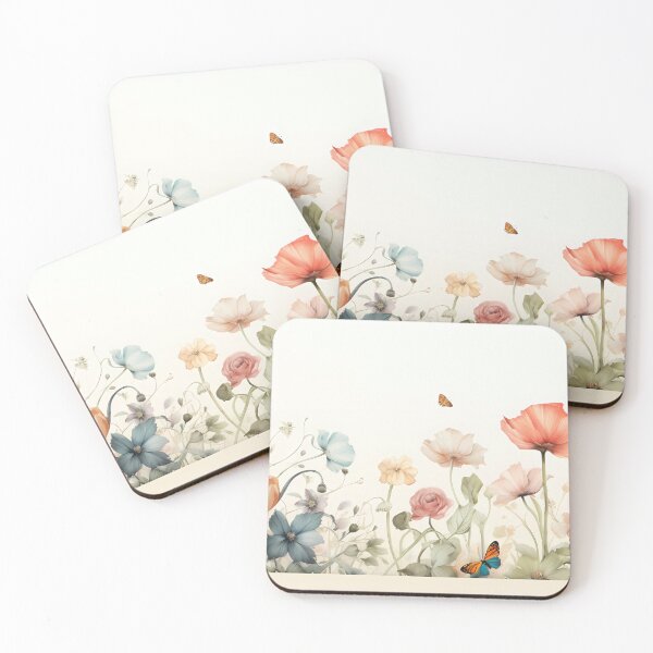 Item preview,  Minimalism pastel flowers in the garden designed and sold by tropicaltee.