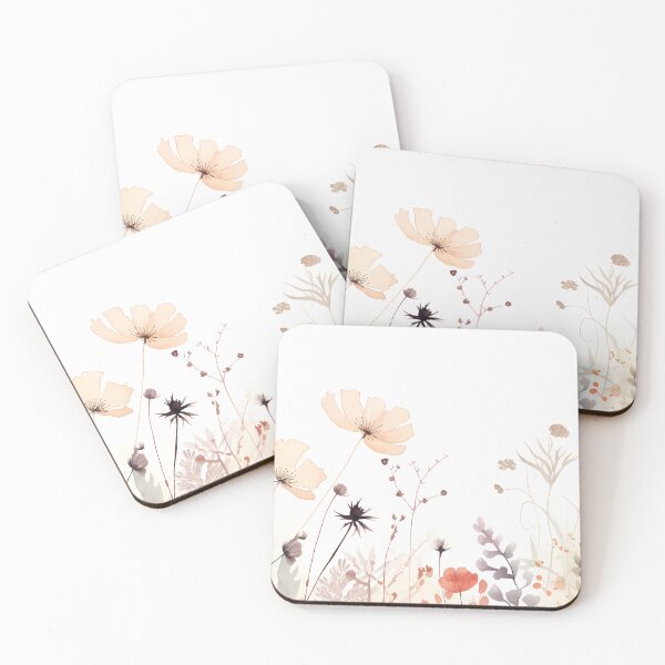 Item preview,  Minimalism pastel flowers in the garden designed and sold by tropicaltee.