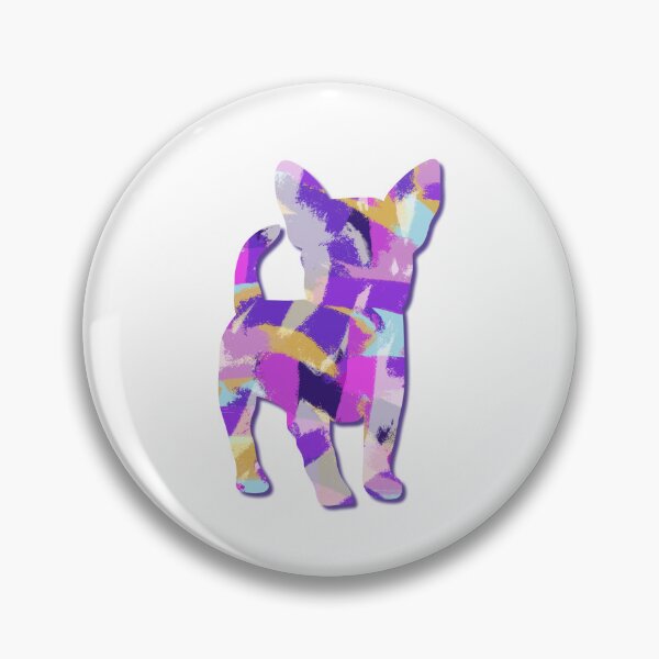 Item preview, Chihuahua Dog Silhouette Purple Pink Yellow Blue Design designed and sold by AMSonArt.