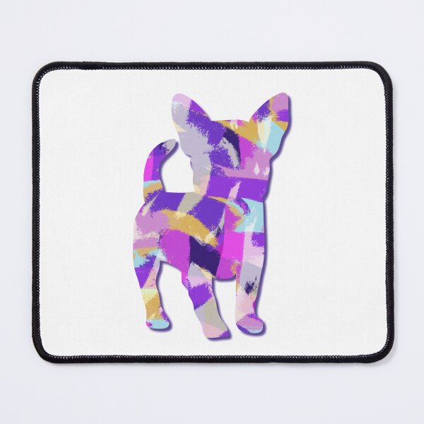 Item preview, Chihuahua Dog Silhouette Purple Pink Yellow Blue Design designed and sold by AMSonArt.