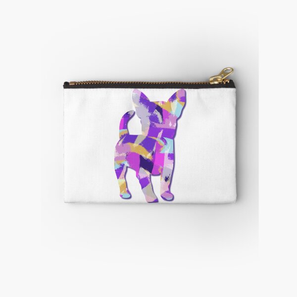 Item preview, Chihuahua Dog Silhouette Purple Pink Yellow Blue Design designed and sold by AMSonArt.